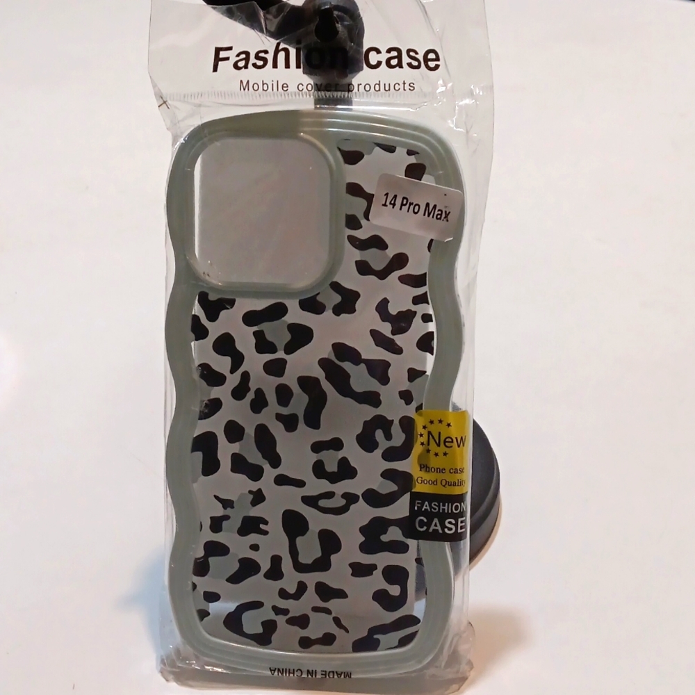 NWT iPhone 14 pro Max case clear teal and black - Picture 1 of 2